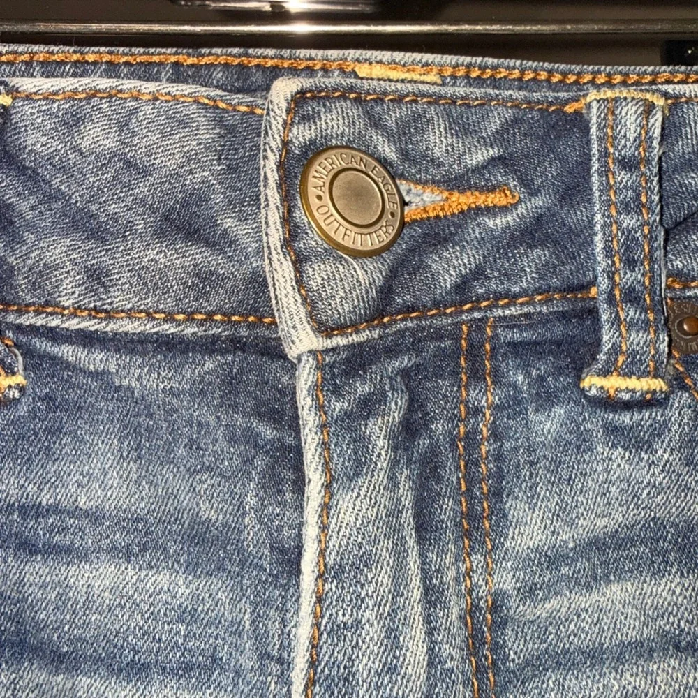 American Eagle‎ Boho Denim Shorts Womens 2 Blue Cotton Blend